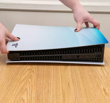 Adesivo ps5 copertura gradiente blu - TenStickers