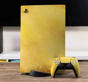 Adesivo ps5 copertura texture gialla - TenStickers