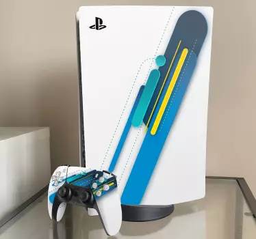 Adesivo ps5 forme astratte vibranti - TenStickers
