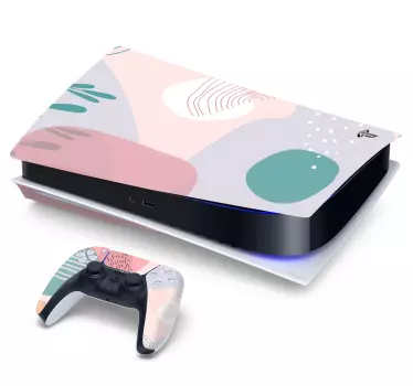 Adesivo ps5 motivi colorati astratti - TenStickers