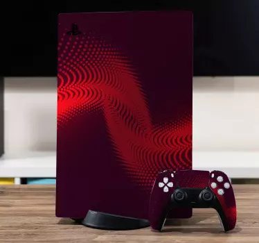 Adesivo ps5 onde di rosso - TenStickers