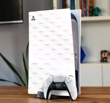 Adesivo ps5 scudo bianco liscio - TenStickers