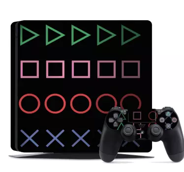 Adesivo ps5 simboli di gioco geometrici - TenStickers
