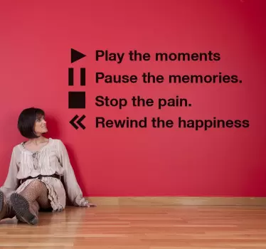 Adesivo Rewind the Happiness - TenStickers