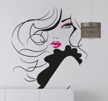 Adesivo ritratto affascinante donna - TenStickers