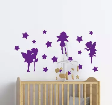 Adesivo sagome di stelle fatate - TenStickers