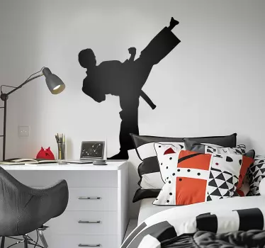 Adesivo silhouette Karate - TenStickers