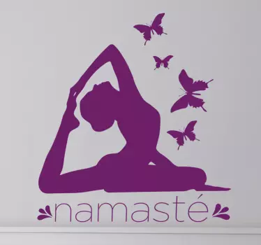 Adesivo murale namasté farfalle - TenStickers