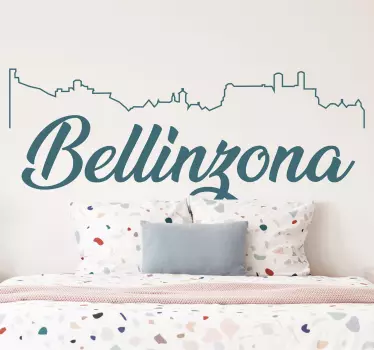 Adesivo skyline bellinzona - TenStickers