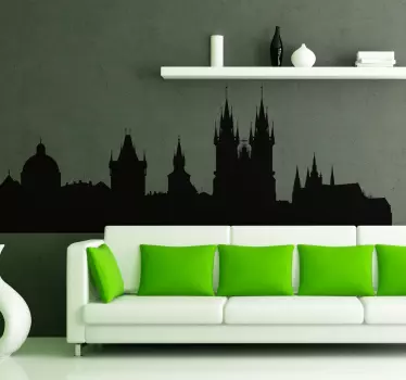 Adesivo skyline Praga - TenStickers
