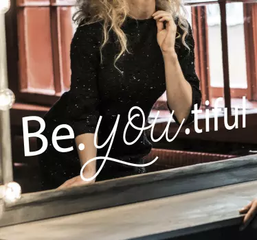 Adesivo specchio Be.you.tiful - TenStickers