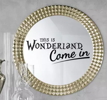 Adesivo specchio Wonderland - TenStickers