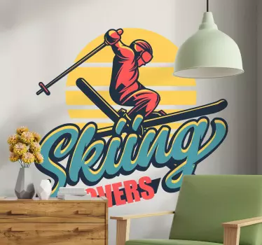 Adesivo sport estremo appassionati di sci - TenStickers