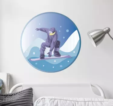 Adesivo sport estremo avventura sullo snowboard - TenStickers