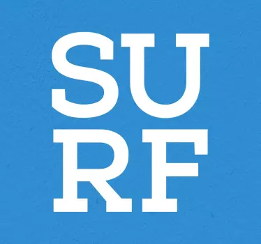 Adesivo sport estremo parola surf monocolore - TenStickers