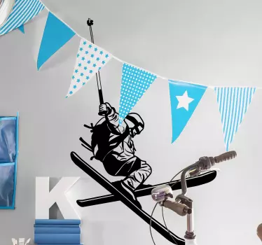 Adesivo sport estremo figurina sciistica - TenStickers