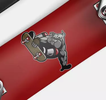 Adesivo sport estremo grafica di skateboard bulldog - TenStickers