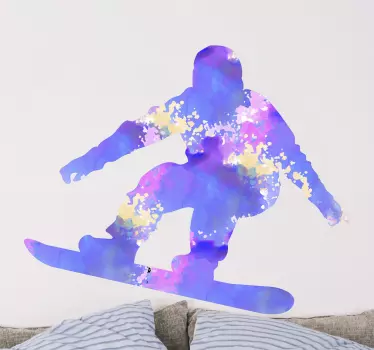 Adesivo sport estremo movimento snowboard - TenStickers