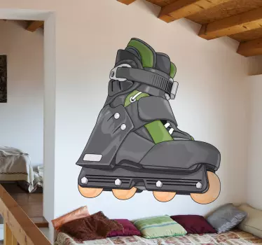 Adesivo sport estremo pattini in linea grafica - TenStickers