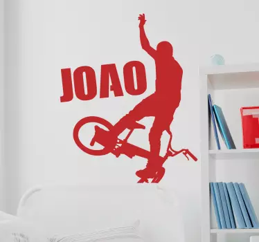 Adesivo sport estremo personalizzazione nome bmx - TenStickers