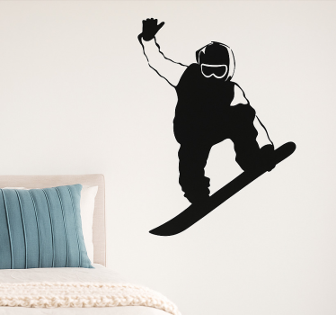 Adesivo sport estremo presa della coda dello snowboarder - TenStickers