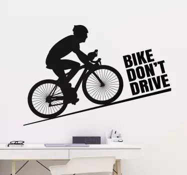 Adesivo sport estremo silhouette ciclista - TenStickers