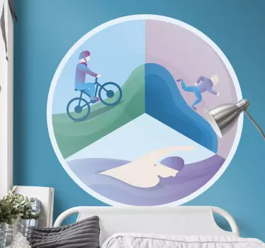 Adesivo sport grafica di stile di vita attivo - TenStickers