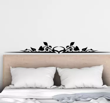 Adesivo testata letto accento botanico elegante - TenStickers