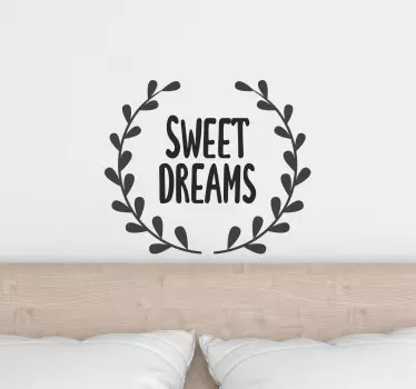 Adesivo testata letto citazione di delizie oniriche - TenStickers