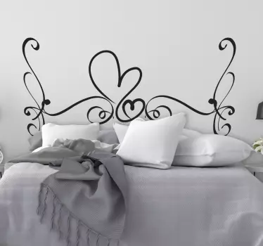 Adesivo testata letto fiore ornamentale - TenStickers