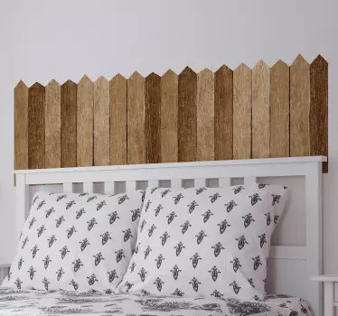 Adesivo testata letto modello di recinzione rustica - TenStickers