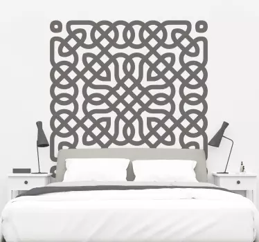 Adesivo testata letto motivo a nodi intricati - TenStickers