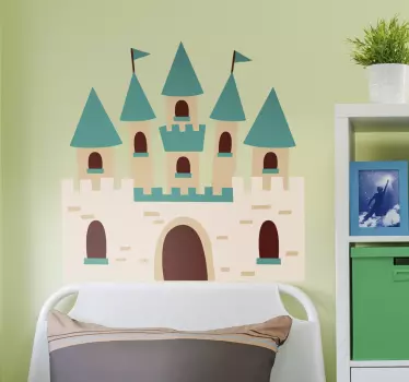 Adesivo testiera letto Castello bimbo - TenStickers