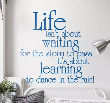 Adesivo Testo Dance in the Rain - TenStickers