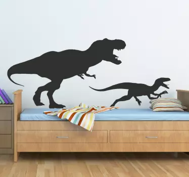 Adesivo velociraptor e t-rex - TenStickers