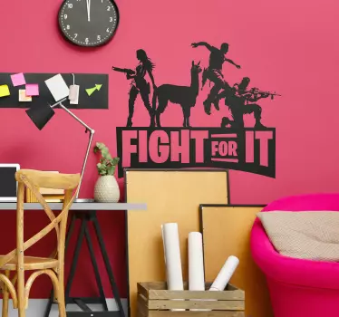 Adesivo murale videogioco combattere per questo - TenStickers