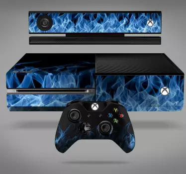 Adesivo xbox design blu fiammeggiante - TenStickers