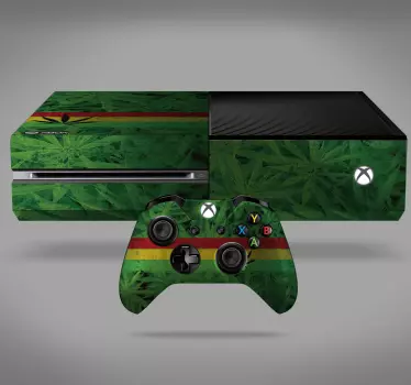 Adesivo xbox design foglia verde - TenStickers