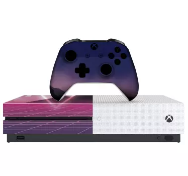 Adesivo xbox montagne geometriche retro - TenStickers