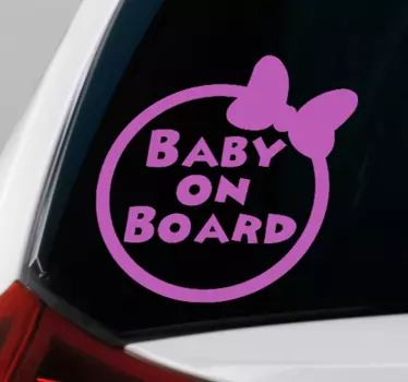Baby minnie a bordo baby in sticker auto - TenStickers