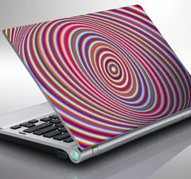 Cover adesiva a spirale caleidoscopica per pc - TenStickers