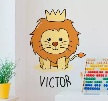 Cucciolo di leone disegno adesivo animali selvatici - TenStickers