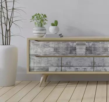 Decalcomania mobili in legno grigio - TenStickers