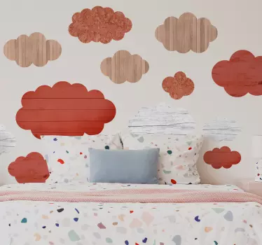Adesivo decorativo set di forme di nuvole - TenStickers