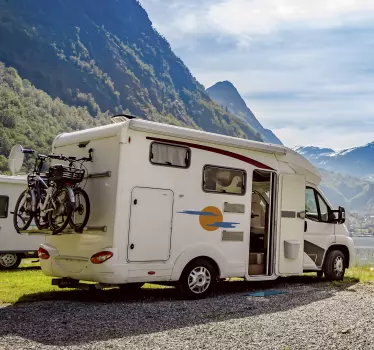 Disegno da parete camper sole - TenStickers