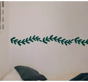 Greca adesiva accento foglioso per la casa - TenStickers