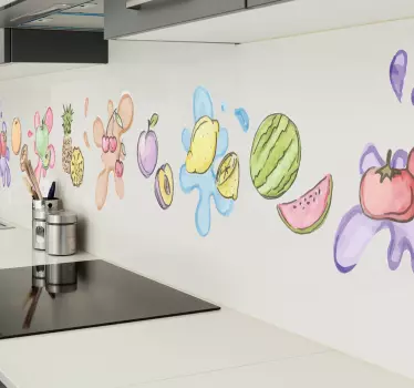 Greca adesiva frutta mista - TenStickers
