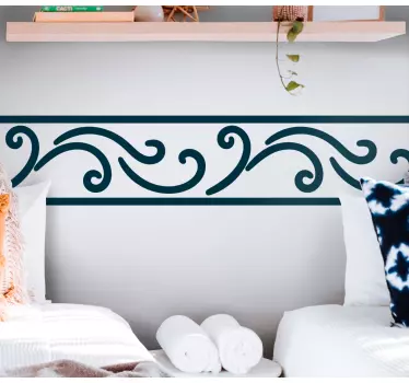 Greca adesiva motivo a spirale decorativo - TenStickers