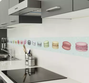 Greca adesiva motivo dessert macarons - TenStickers