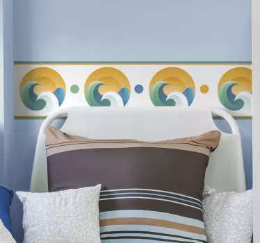 Greca adesiva onde e cerchi - TenStickers